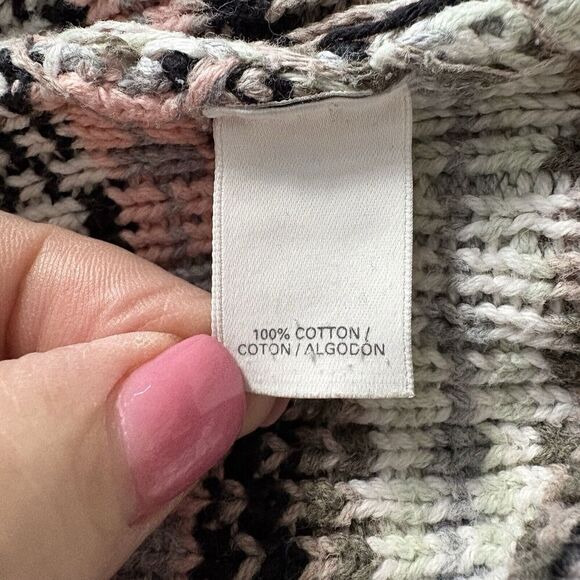 Victoria's Secret Sweater Knit Fair Isle Striped Thick Cotton Womens Medium - Picture 4 of 5